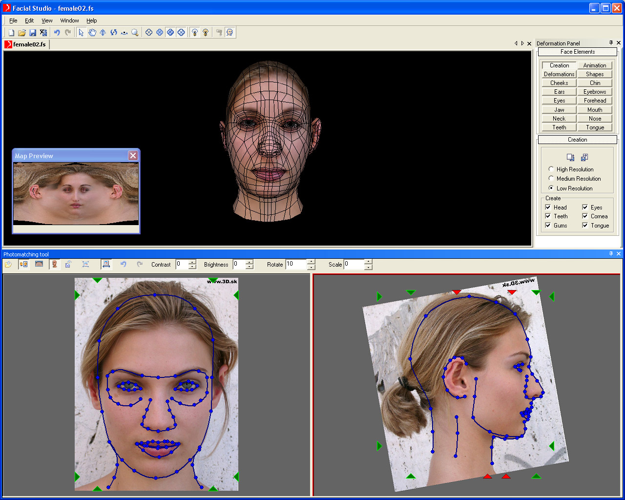 Screenshot of Facial Studio for Windows